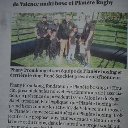 Coupure de presse sur les nouvelles orientations de Planète Boxing